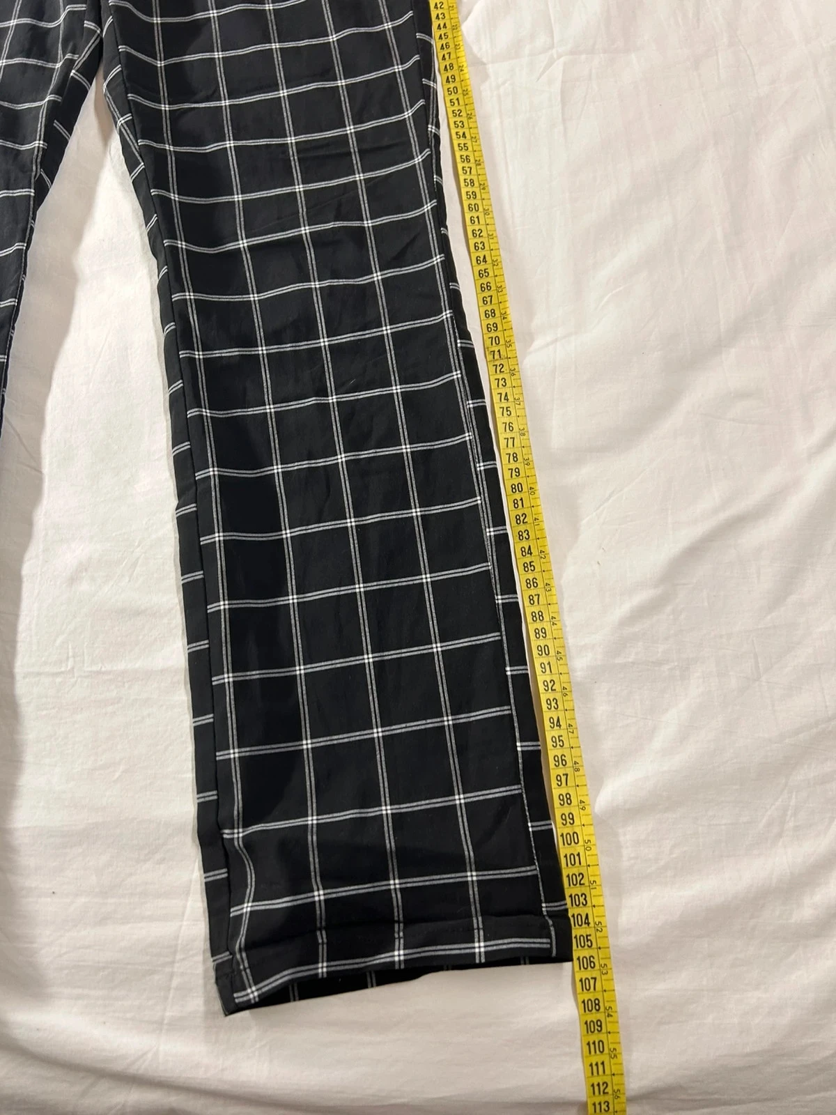 Black and white plaid straight leg pants La Halle – photo 4